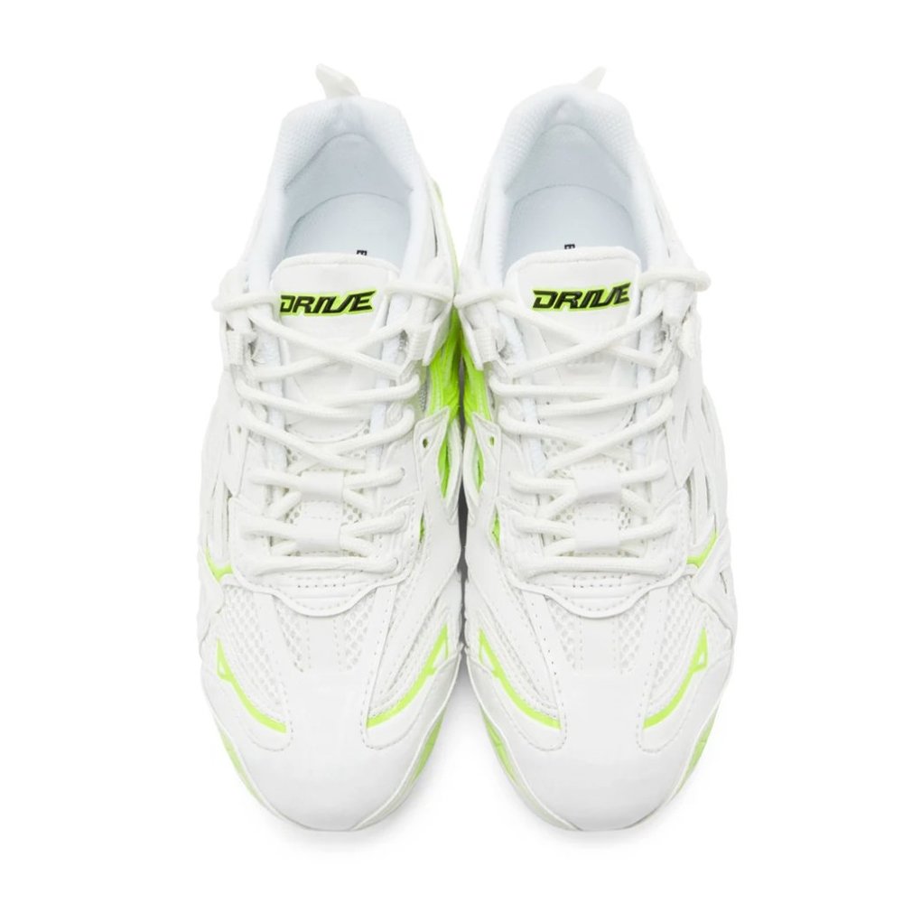 BALENCIAGA Off-White and Yellow Drive Sneakers - size 8